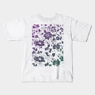 Vibrant Gradient Flowers Kids T-Shirt